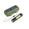 Rechargeable/Portable/Stylish mini Telescopic Zoom Flash Light XPE+COB