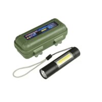 Rechargeable/Portable/Stylish mini Telescopic Zoom Flash Light XPE+COB