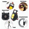Multifunctional Mini Glare COB Keychain Light USB Charging Emergency Lamps Strong Magnetic Repair Outdoor Camping Light