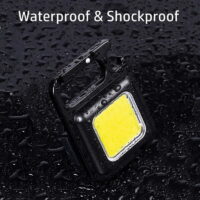 Multifunctional Mini Glare COB Keychain Light USB Charging Emergency Lamps Strong Magnetic Repair Outdoor Camping Light