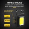 Multifunctional Mini Glare COB Keychain Light USB Charging Emergency Lamps Strong Magnetic Repair Outdoor Camping Light