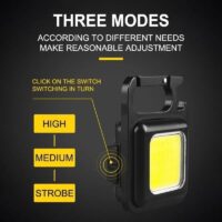 Multifunctional Mini Glare COB Keychain Light USB Charging Emergency Lamps Strong Magnetic Repair Outdoor Camping Light