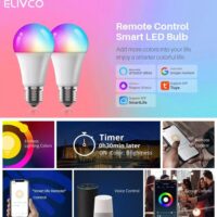 Tuya Smart Bulb E27 WiFi/Bluetooth Dimmable LED Light Bulb RGBCW 100-240V Smart Life App Control Support Alexa Google Home