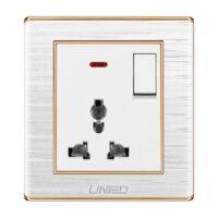Uni White 3 Pin Universal Socket With Switch