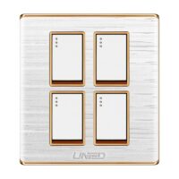 Uni White 4 Gang 1 Way Switch