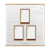 Uni White 3 Gang 1 Way Switch