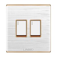 Uni White 2 Gang 2 Way Switch