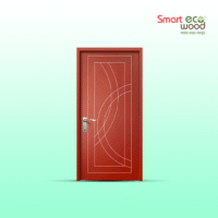 SMART ECO WOOD TOILET & BELCONY DOOR - RED