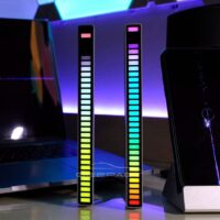 Geepact RGB Pickup Light Car Mounted Music Spectrum Light Voice Control Rhythm Light Car Ambience Light Desktop Light Net Red Light Creative Music Spectrum Rhythm Lamp - strip light