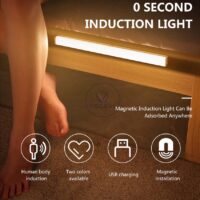 Vocoal Motion Sensor Light Bedroom Decor Night Lights Motion Sensor Night Lamp USB Charging Bedroom Decoration Led Night