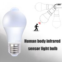 E27 Smart Sensor Night LED Light Bulb Smart PIR Motion Sensor Lamp For Stair Toilet Porch Garage Balcony Bathroom