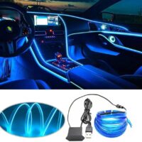 3M Atmosphere Lamp EL Cold Light Line With USB DIY Decorative Dash Board Console Auto LED Ambient Light Car Interior Accessories