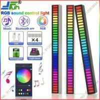 Smart RGB Symphony Sound Control LED Light Music Rhythm Ambient Pickup Lamp App Control For Compute Gaming Desktop Decor