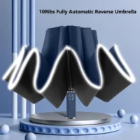 Stripe UV Folding Big Umbrella