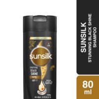 Sunsilk Shampoo Stunning Black Shine 80ml.সানসিল্ক শ্যাম্পু অত্যাশ্চর্য কালো শাইন 80 মিলি