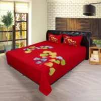 Red Leaf Bed Sheet
