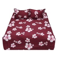 Periwinkle Maroon Bed Sheet  100% Cotton Bedsheet hometex